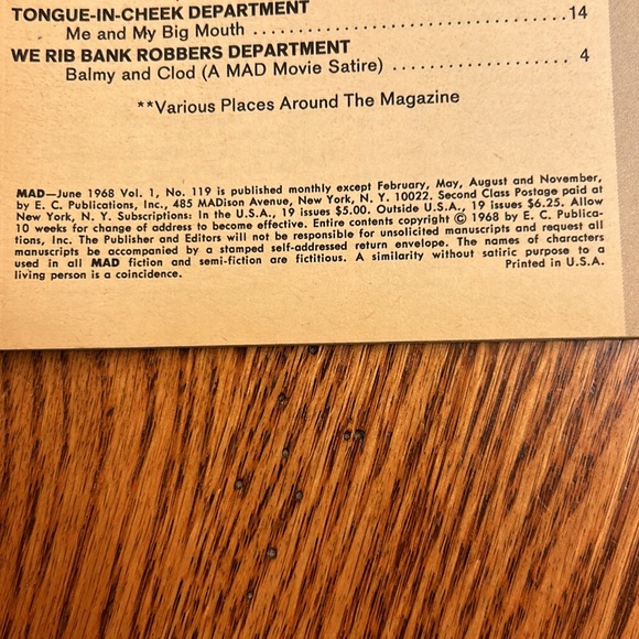 MAD Magazine June ‘68 No 119 Balmy & Clod (Bonnie & Clyde) Cover Dunaway/Beatty - Picture 8 of 15